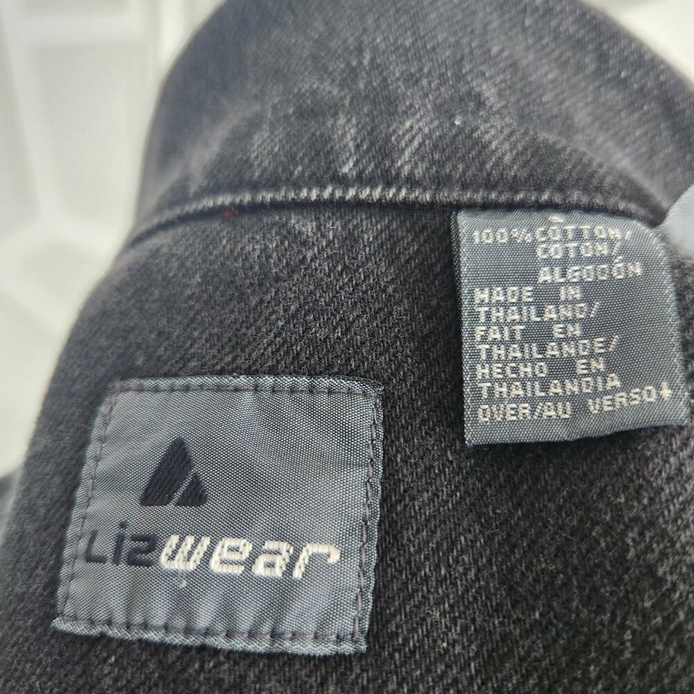 Women's Vintage Black Jean Jacket "Liz Wear" - Picture 6 of 7